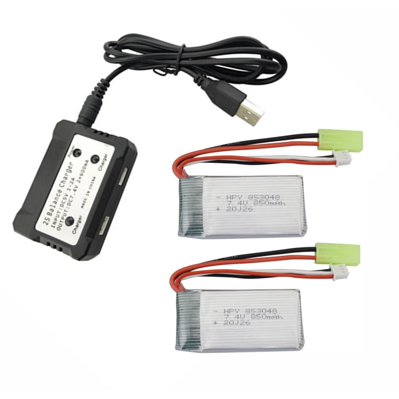 Batteria lipo da 7,4 V 850 mAh per 9300 9301E 9302E 9303E 9034E 9305E 2.4G 1:18 Telecomando 4WD Auto RC fuoristrada ad alta velocità