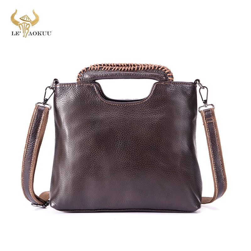 New Real Genuine Leather Luxury Coffee Designer Shopper Women Tote Purse Handbag Tote Ladies Over The Shoulder Satchel Bag 6666