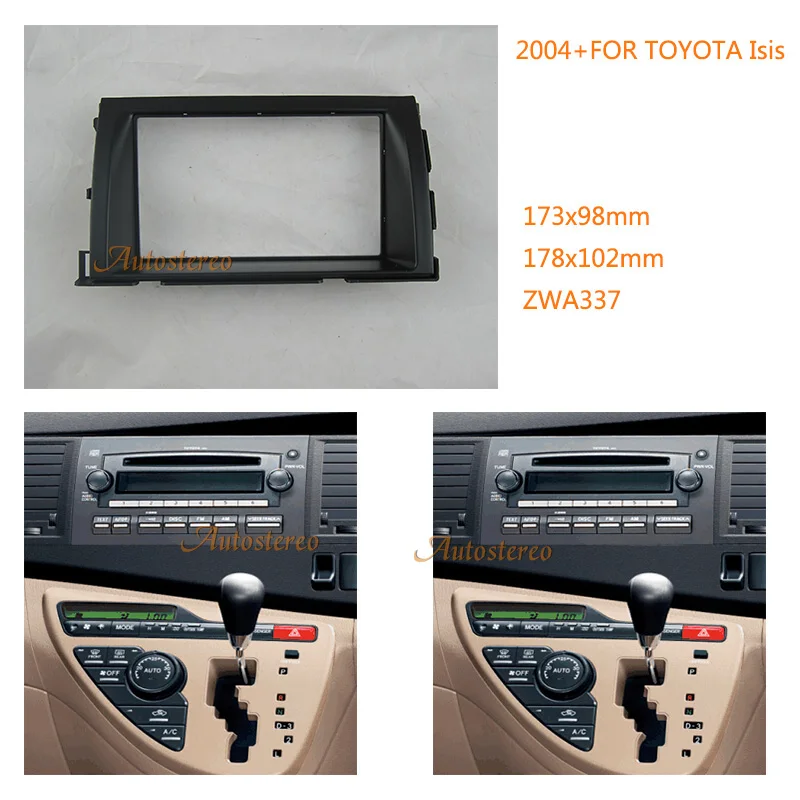 ZWNAV 11-337 Car Radio Facia Fascia panel frame Stereo Fascia Dash CD Trim Installation Kit for TOYOTA Isis 2004+