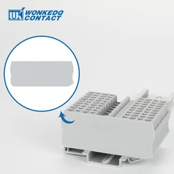 100Pcs D-ST 2.5-QU End Cover For ST2.5/PT2.5-QU 4 Conductors Connector 2.5mm² Din Rail Terminal Block D-ST2.5-QU Barrier Plate