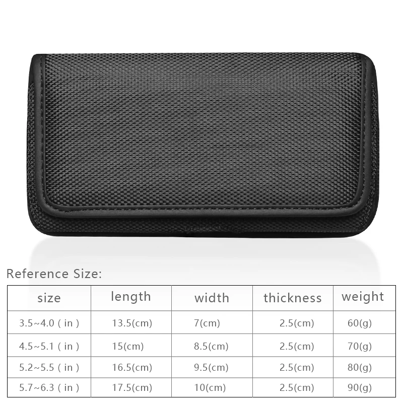 Mobile Phone Waist Bag 3.5-6.3 inch for iPhone Samsung Xiaomi Phone Pouch Case Belt Clip Holster Oxford Cloth Bag Flip Cover