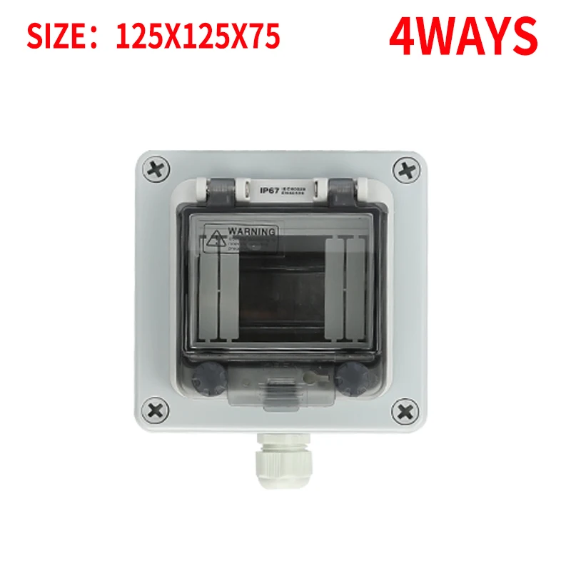 IP67 rainproof switch box, outdoor surface mounting loop box, transparent cover, electrical waterproof box