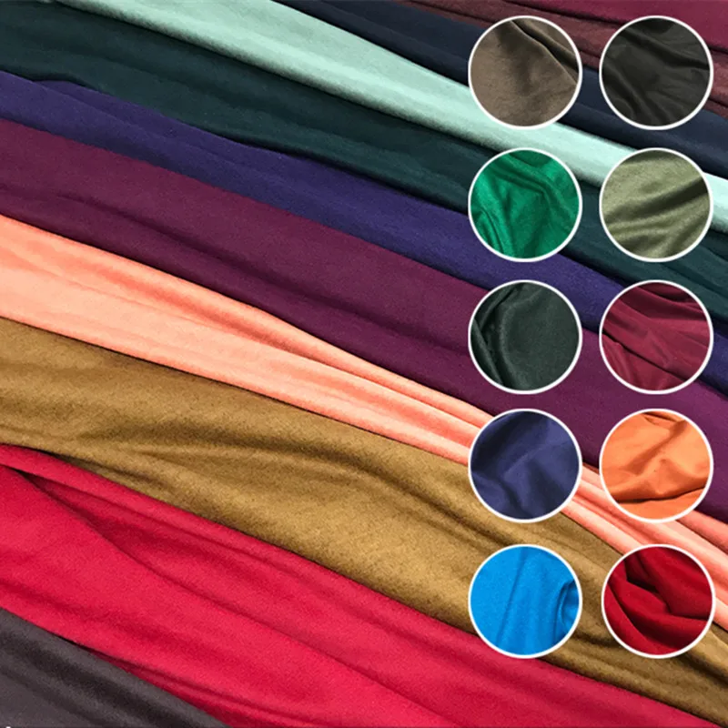 23 Colors Solid Color Knitted Mink Fabric for Women's Dresses Sewing Material Fabrics by the Meter Chinese Style Home Textile