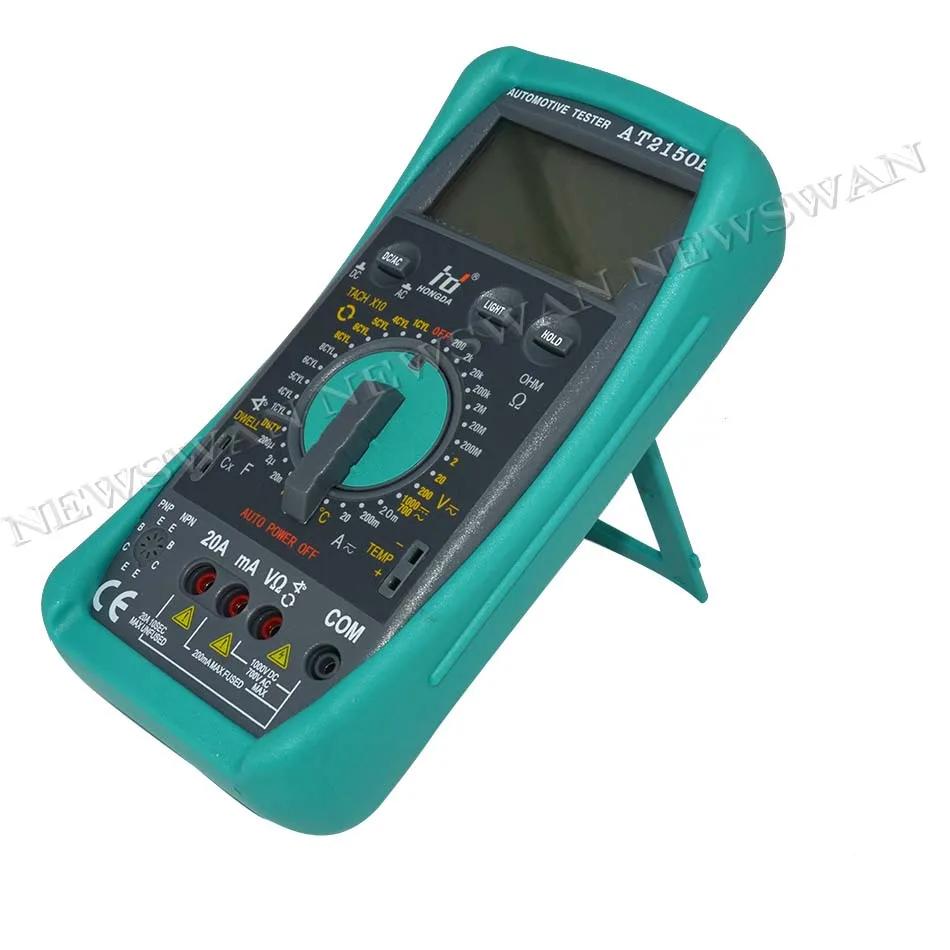 Imagem -04 - Automotivo Medidor Tester Digital Multímetro Tacômetro Tampão Sensor com Luz de Fundo Lcd At2150b