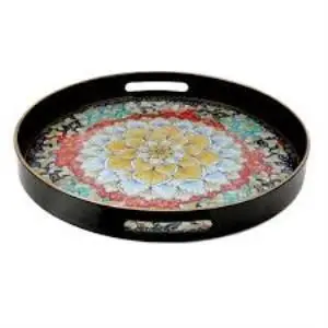 

DOLBOVI Star Decor Round Garden tray 37 cm tray поднос plateau de service