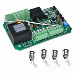 Gate motor controller circuit board electronic card for sliding gate opener soft start function pedestrian mode 110V or 220V