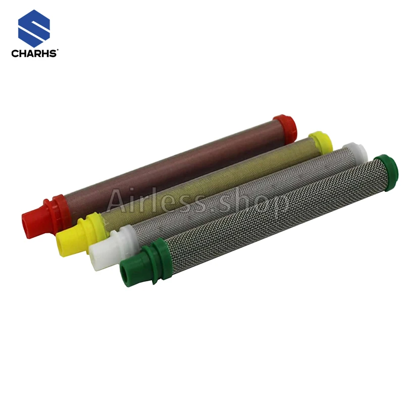 Airless Gun Filter 10pcs Push-In Type Paint Sprayer Gun Filter 30/60/100/150 Mesh for Wa9ner Paint Sprayer Gun 304 Stainless