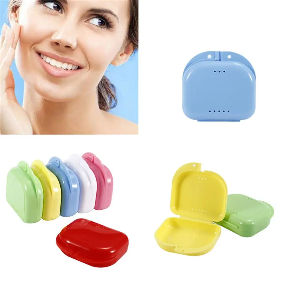 

Hot Sale Dental Appliance Supplies Tray Oral Hygiene Braces Case Denture Storage Box Mouth Guard Container