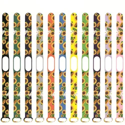 1PC Colorful Soft Silicone Strap Watchband for Xiaomi Mi band 5 6 band 3 Smart Watch Flower Printed Wrist Band Bracelet Miband 4