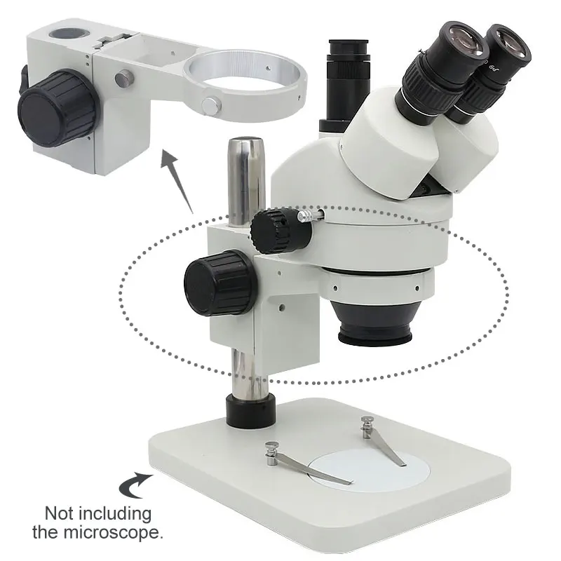 76 mm Diameter Zoom Stereo Microscope Adjustment Coaxial Coarse and Fine Focusing Holder Arm Microscope Head Holder Accessories