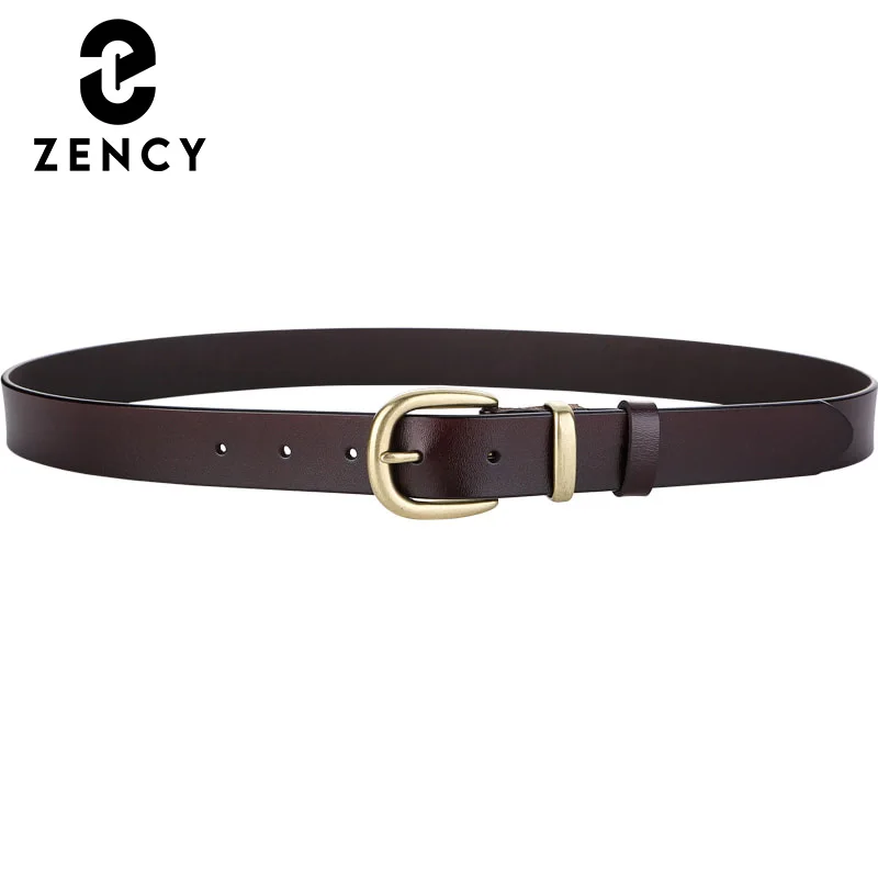 

Zency Retro Classic Design Lady Waistband Soft Cowhide Leather Waist Belts For Jeans Daily Casual Female Cinturones