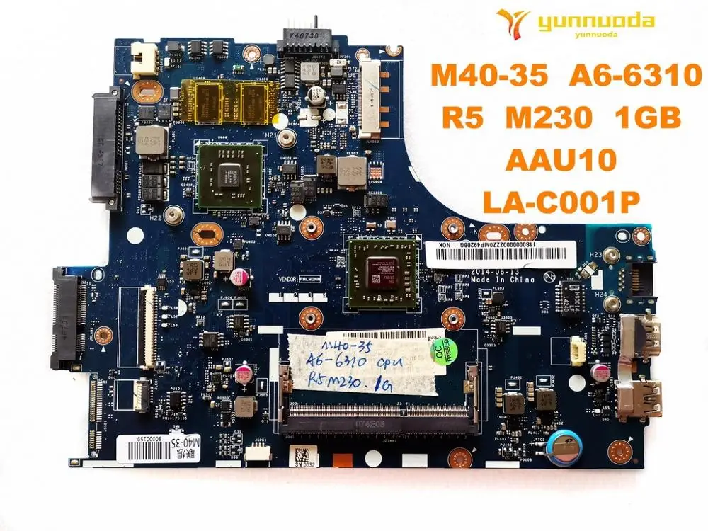 

Original for Lenovo M40-35 S435 laptop motherboard M40-35 A6-6310 R5 M230 1GB AAU10 LA-C001P tested good free shipping