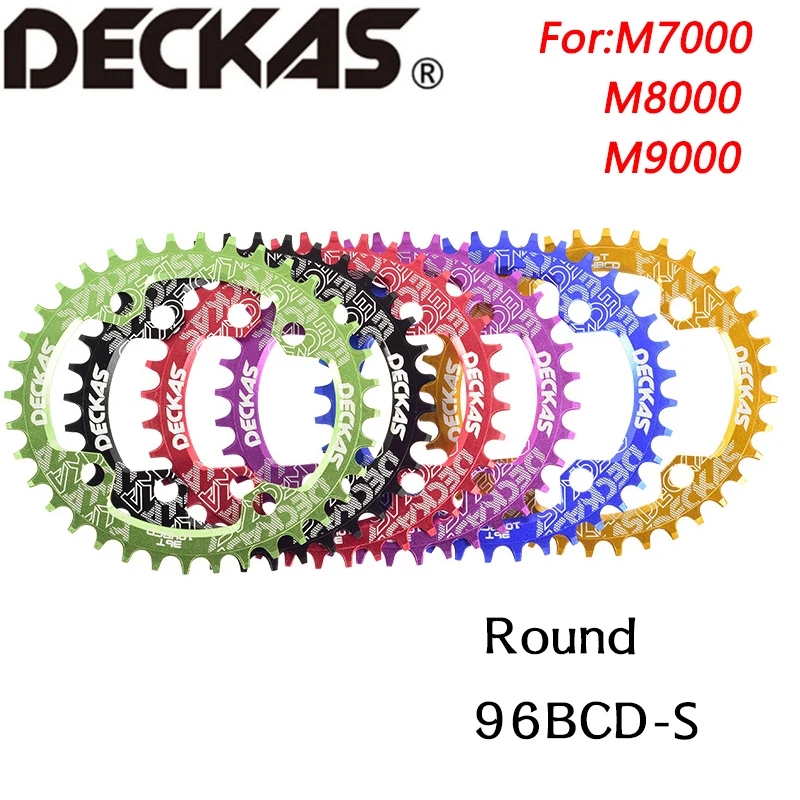 Deckas round Mountain bike bicycle Chain ring BCD 96mm 32/34/36/38T 96BCD-S 7-11speed for shimano M7000 M8000 M9000 crank