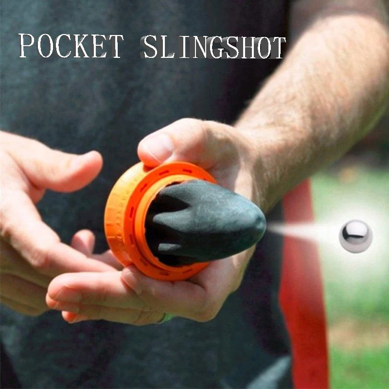 Imagem -02 - Bolso Speelgoed Slingshot Catapulta Munição Pow Seta Boné Hamer Handvat Doel en Vervanging Malotes Jacht Tiro Edc Auto Defesa Engrenagem