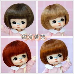 1/8  BJD doll wig Golden pink black high temperature fiber Fashion short hair SD  doll wig hair curls multiple colour to choose