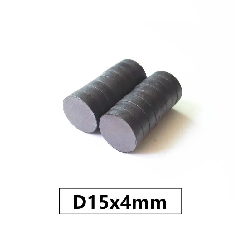 50 teile/los Y30 Disk Ferrit-magnet 15*4mm Permanent magnet 15mm x 4mm Schwarz Runde Lautsprecher magnet 15x4mm