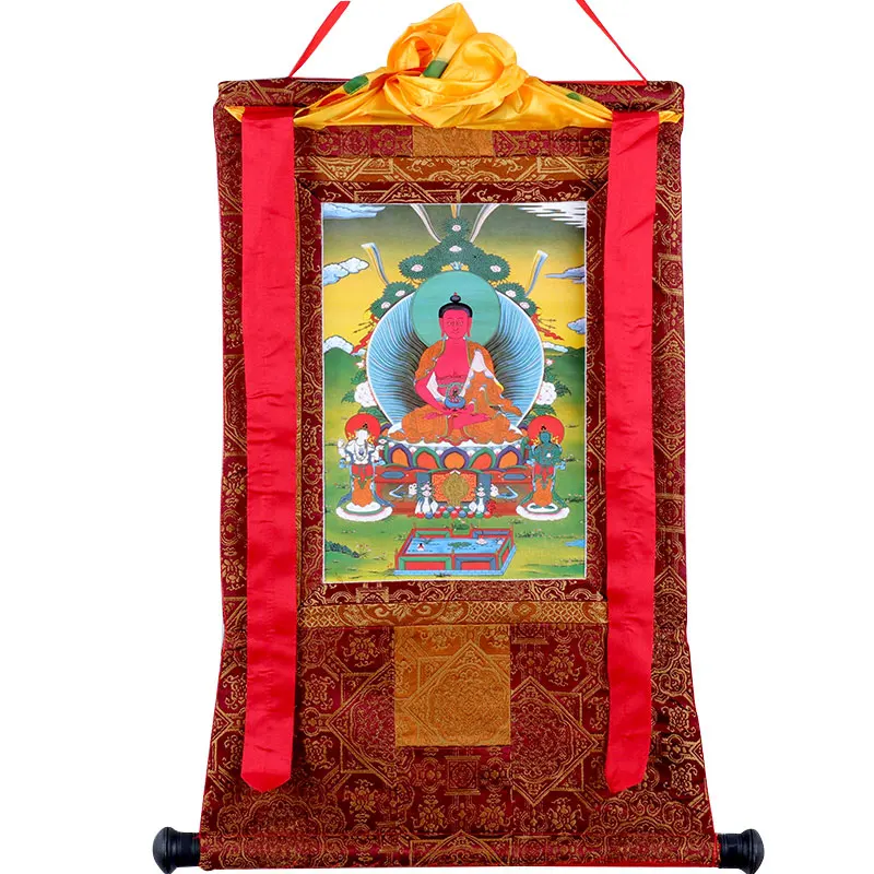 Tibetan Buddhist Supplies Handmade Double-Decorated Thangka Buddha Decorative Paintings