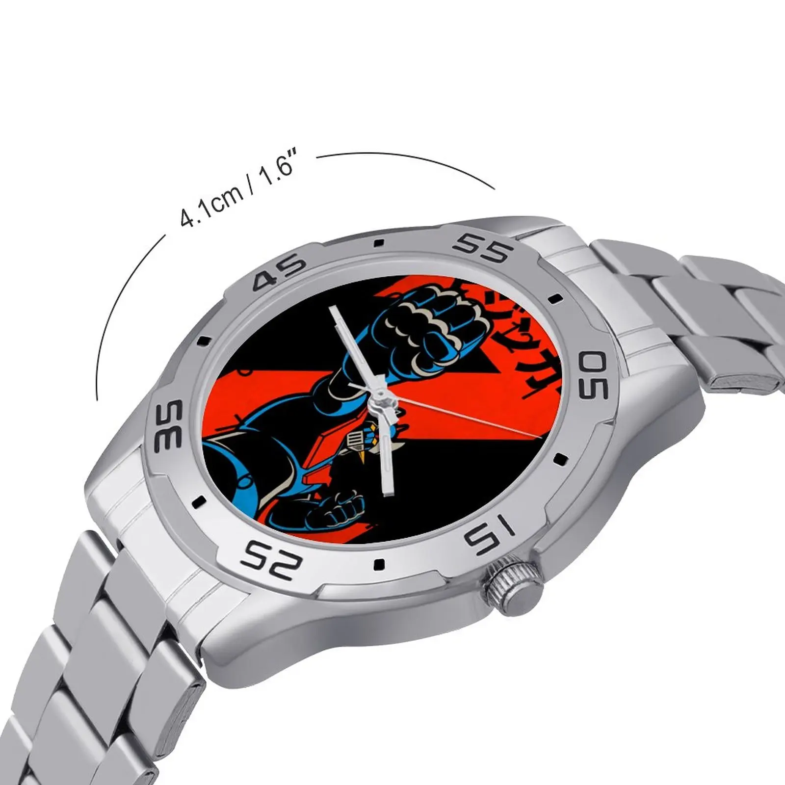 Mazinger Z Quartz Watch Stainless Photo Wrist Watch Boy Office Funny Wideband Wristwatch