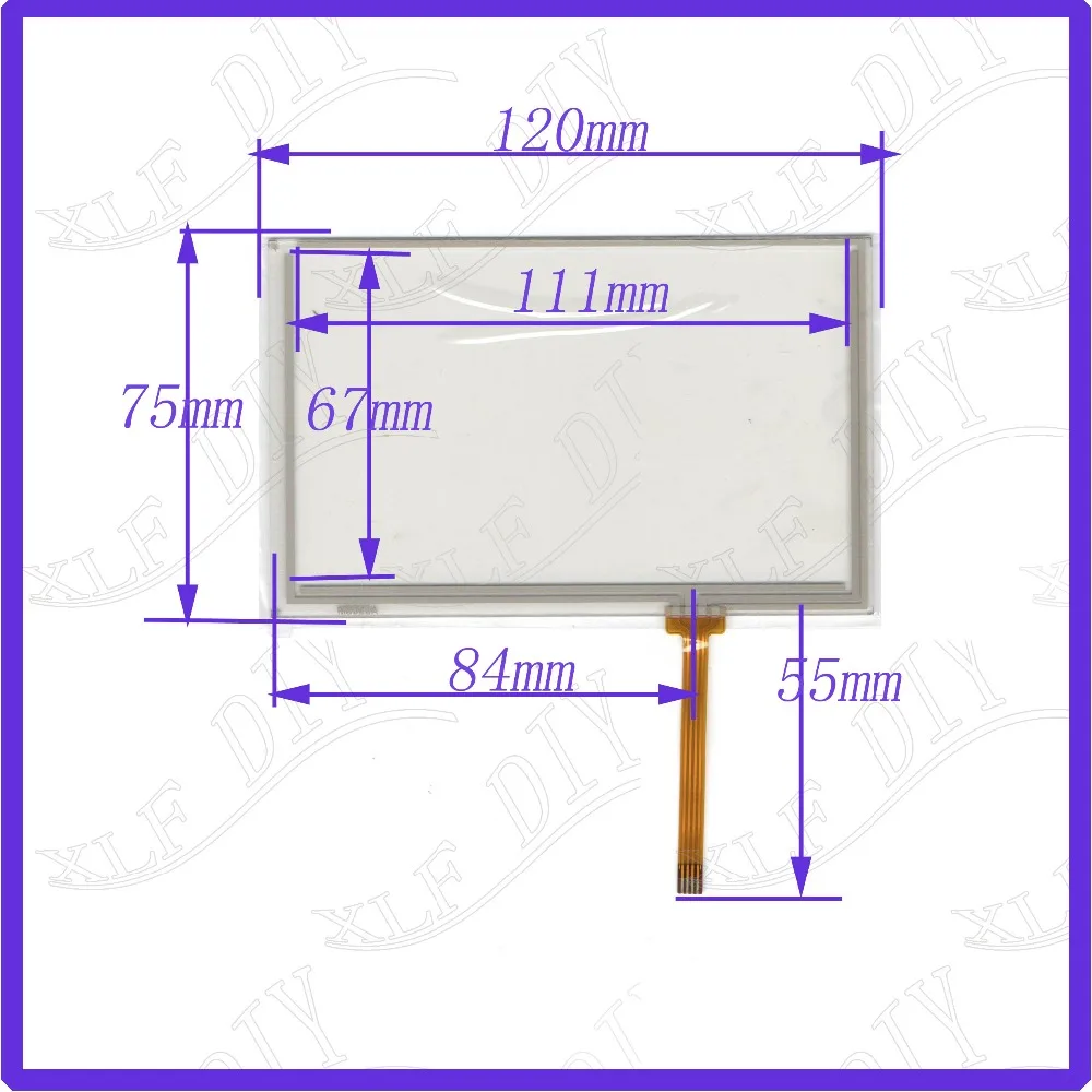 

ZhiYuSun wholesale 5PCS/LOT M5023A 5 inch 4lines resistance screen for car DVD redio this is compatible 120*75MM