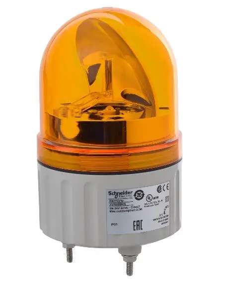 farol rotativo 84 mm orangeana sem campainha eletrica 24 v ac dc xvr08b05 01