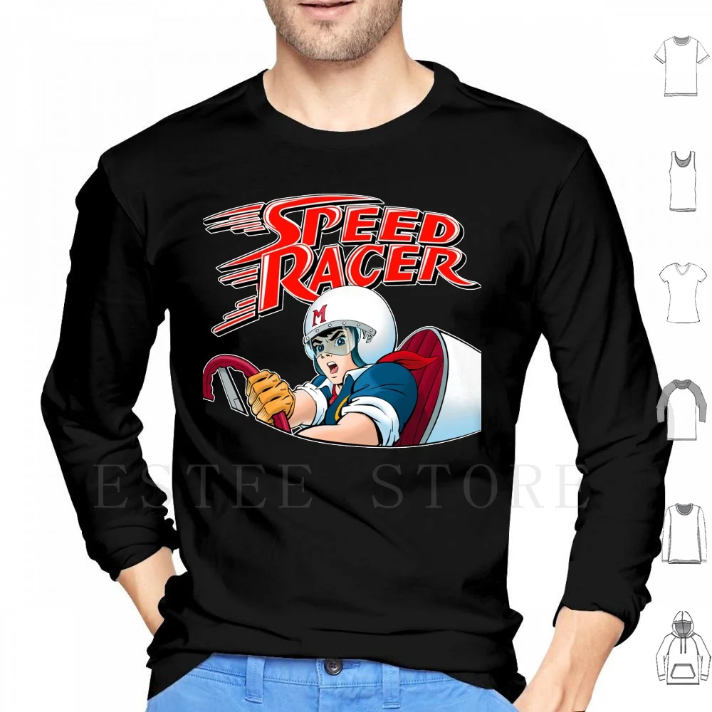 Sudadera con capucha de manga larga Dibujos animados Sábado por la mañana Années 1960 Anos 60 Racer japonés Chim Chim Spridle