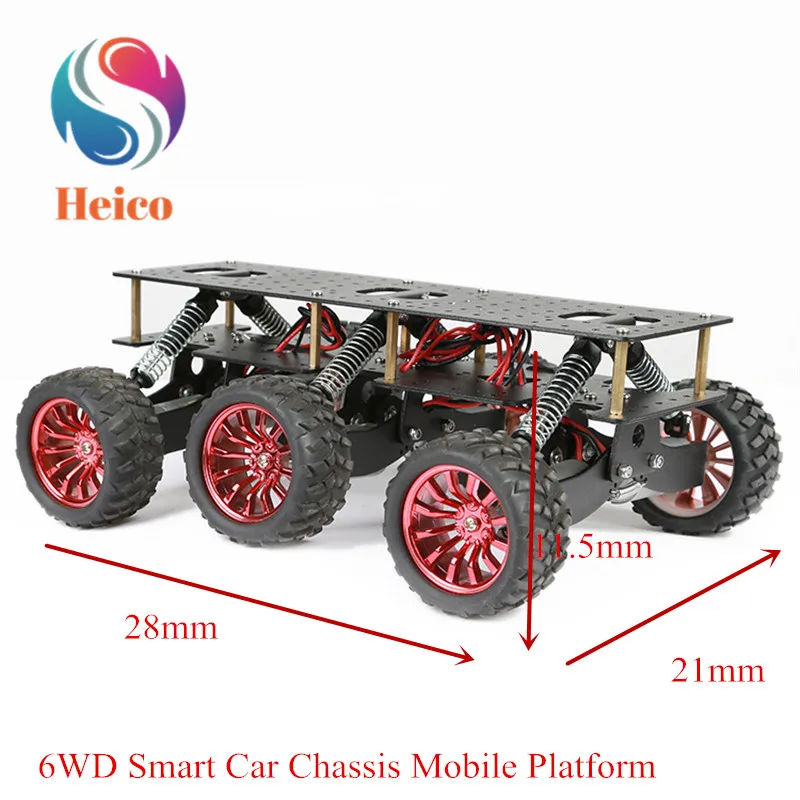 

Smart Car Chassis Mobile Platform With 6WD Shock Absorption Off-road Climbing Car Model for Arduino DIY Robotic Arm Accessories