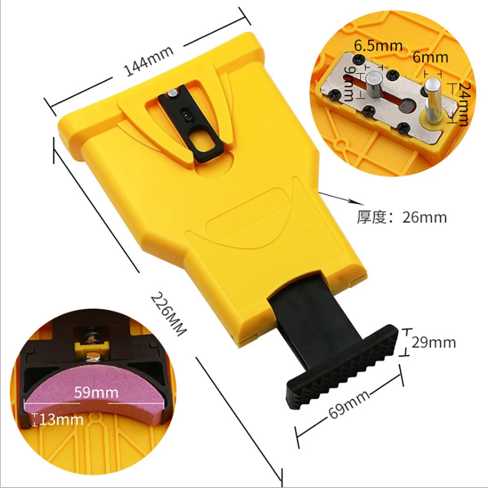 Imagem -02 - Moedor de Dentes Apontador de Pedra Motosserra Apontador Moagem Elétrica Corrente Serra Serra Sistema Ferramenta para Trabalhar Madeira