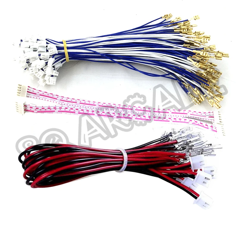 

10 pcs joystick & button switch connect cable 2.8mm 4.8mm 2 pin wire for jamma arcade usb zero delay encoder