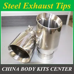 Newest Style   stainless steel universal exhaust system end pipe+car exhaust tip 1 piece