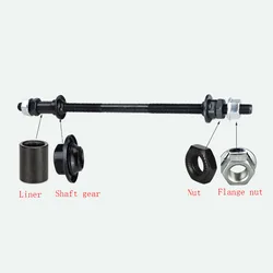 240mm Lengthened Axle Mountain Bike Bicycle Hubs Rear Axle 6000/6200 bearing Snow Bike Freehub Rear Axle Bicycle Accessories