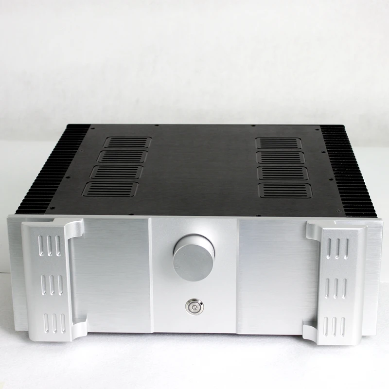 Large space Handle version both sides heat dissipation class A all aluminum power amplifier case 440 * 410 * 150 -WA160