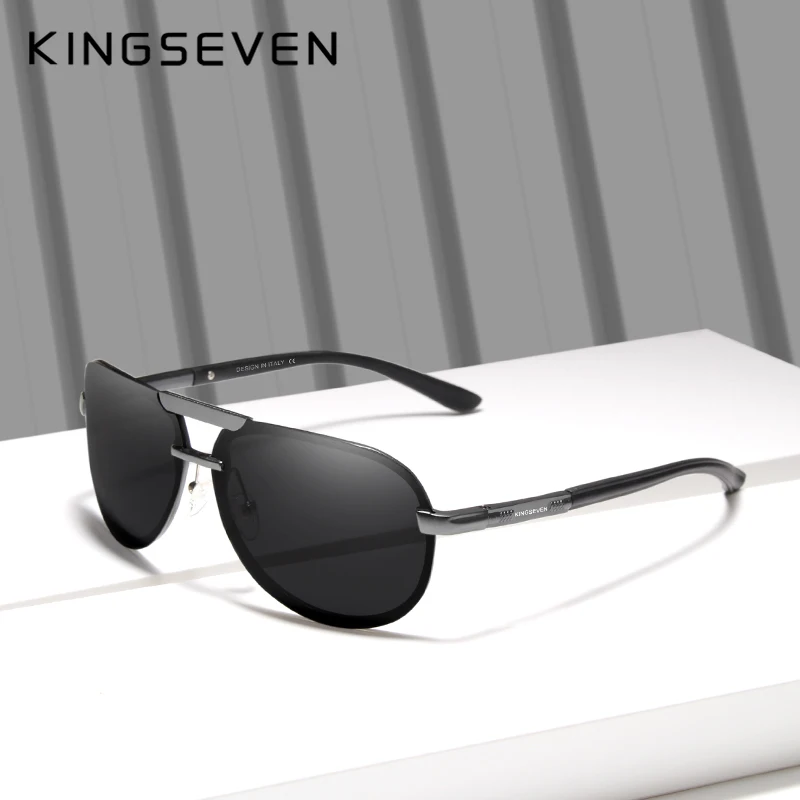 نظارات شمسية مستقطبة بدون إطار للرجال والنساء من Kingseven ، نظارات شمسية بإطار تجريبي ، تصميم العلامة التجارية ، نظارة شمسية للذكور ، UV400 ، جديدة ،