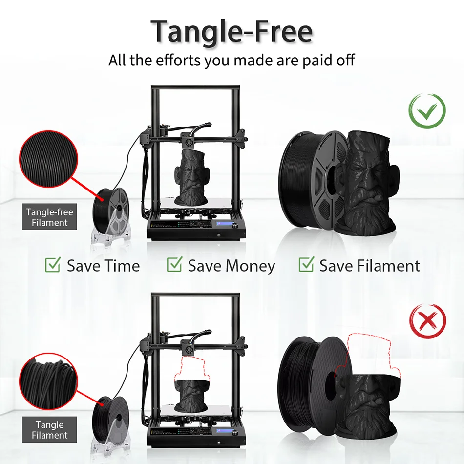 SUNLU SILK PLA+ Filaments 10 Rolls 3D Filament Samples1KG/roll 1.75mm 50 times tougher than PLA on the market