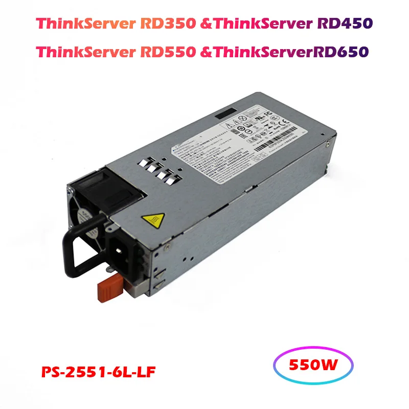 

For Lenovo Server Power Supply ThinkServer RD350 RD450 RD550 RD650 PS-2551-6L-LF 550W Test delivery