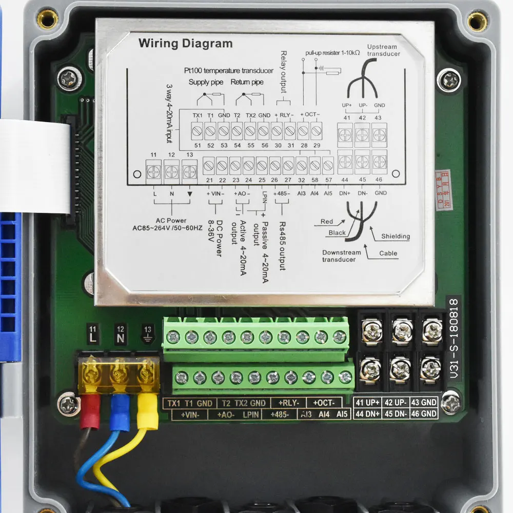 Imagem -02 - Wall Mounted Ultrasonic Flow Meter Medidor de Água Transdutor de Alta Temperatura Tuf2000b Ts-2-ht Dn25100 mm