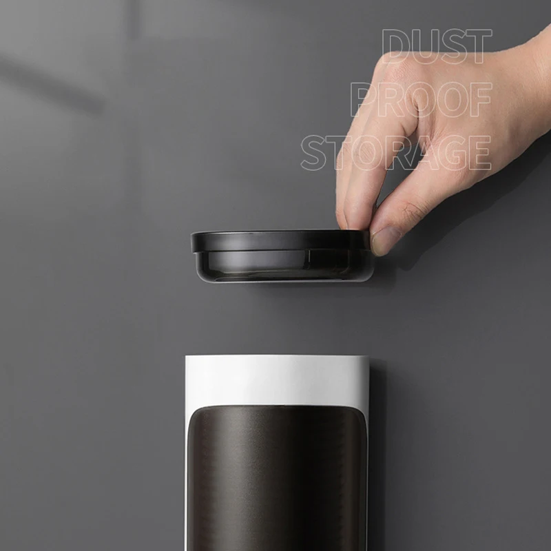 Household Wall-Mounted Automatically Drop Disposable Cup Holders Punch-Free Paper Cups Dust-Proof Drinking Fountain Racks