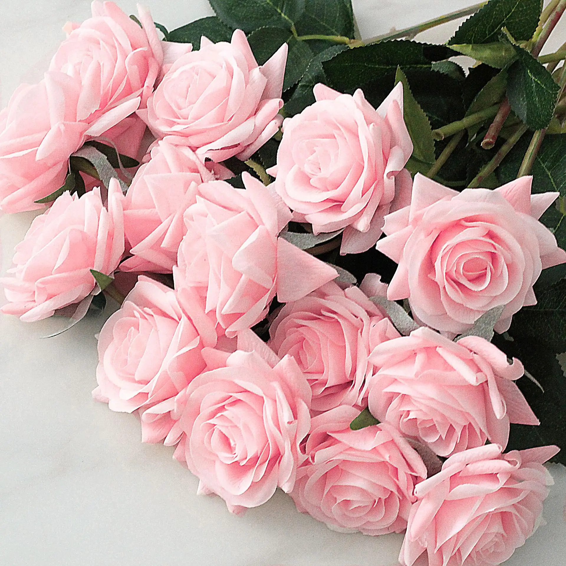 7pcs/lot Artificial Flowers Decor Rose  Silk Flowers Floral Latex Real Touch Rose Wedding Bouquet DIY Home Party Design Flowers