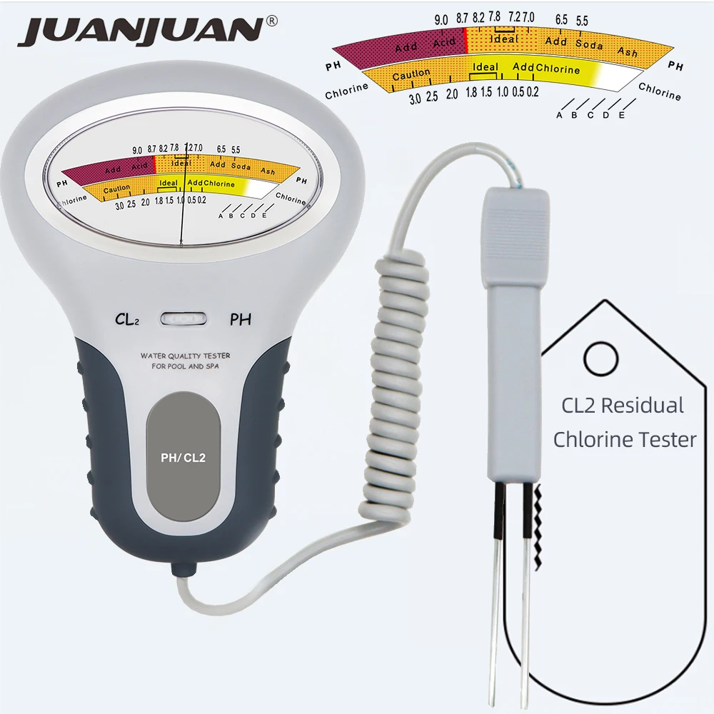 Água Qualidade Tester Detector de Cloro ph e Cl2 Metro Piscina Spa Aquário Hot Spring em 1