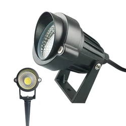 Lampe de pelouse imperméable à pic avec technologie COB, éclairage d'extérieur, idéal pour le jardin ou un sentier, 3/5W, dc 12V, ac 110/220V