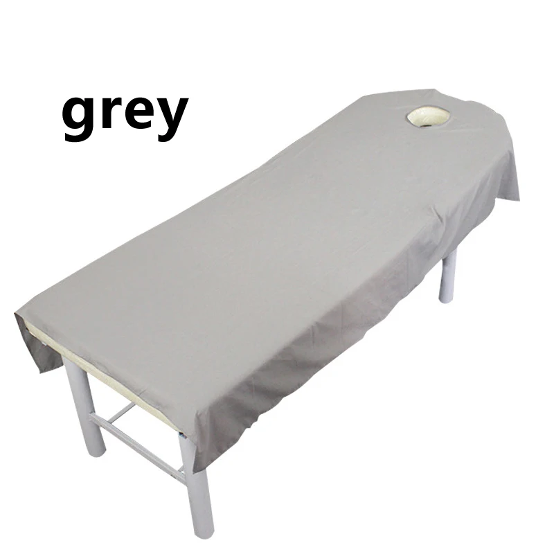 Beauty Bedsheet Cosmetic Salon Sheets Massage Treatment 9Color Soft Sheets Spa SPA Bed Table Cover Sheets with Hole