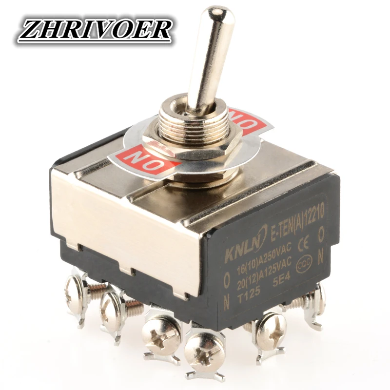 High-end Mini Auto Toggle Switch AC 250V 16A 2/3/4/6/12 Pin ON-OFF ON-OFF-ON 2/3 Position Silver Contact with Waterproof Cap