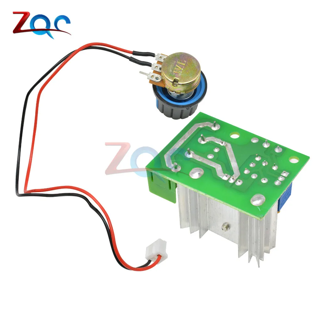 AC 220V 2000W High Power SCR Voltage Regulator Dimming Dimmers Motor Speed Controller Governor Module W/ Potentiometer