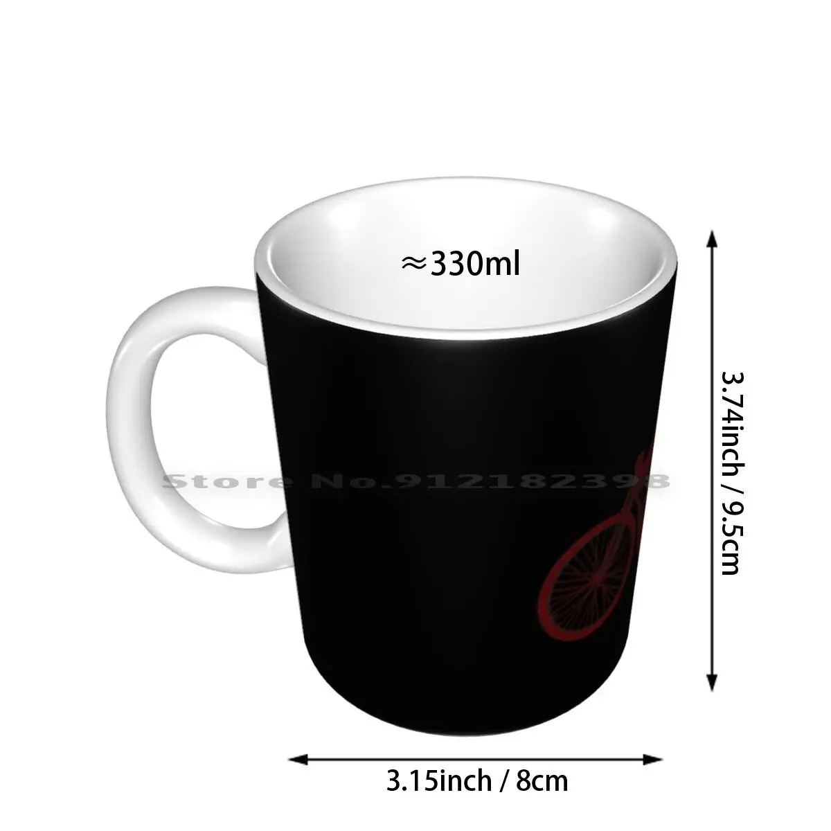 World's Fastest Motorcycle-Indian-Tinted Black & Red Ceramic Mugs Coffee Cups Milk Tea Mug Indian Vintage Auto Car Race Racing