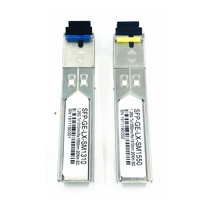 Módulo de fibra óptica SC SFP 1,25G SC 20KM 1310/1550nm, transceptor de módulo óptico SFP de fibra única para compatibilidad de pares onu-olt5