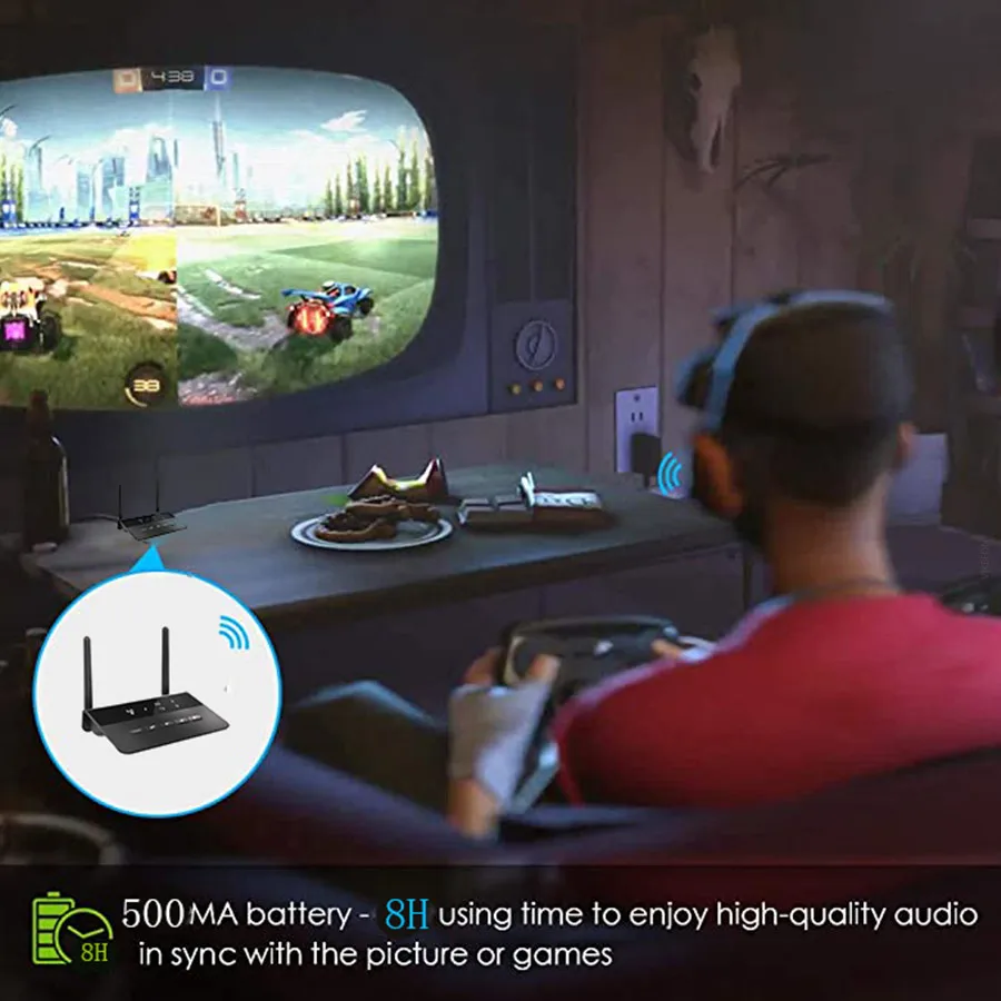 80 متر طويلة المدى بلوتوث 5.0 جهاز ريسيفر استقبال وإرسال CSR رقاقة Aptx LL AAC اللاسلكية محول الصوت دونغل ل TV PC سيارة AUX 3.5 مللي متر RCA