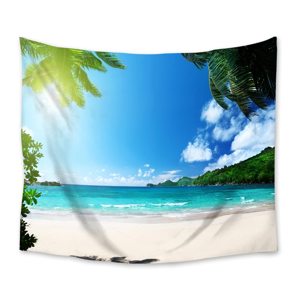 Tropical Hawaii Beach Tapestry Wall Hanging Wall Decor Tapestries Bedspread Sheet Carpet Throw Yoga Mat Home Bedroom Decoration