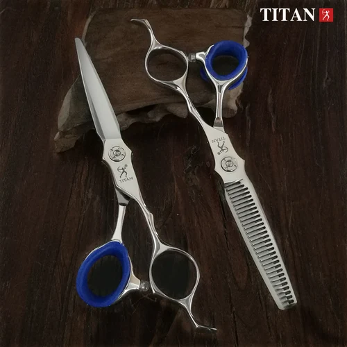 Tijeras de peluquería profesionales Titan, tijeras de peluquería, herramienta de peluquero de adelgazamiento de 6,0 pulgadas