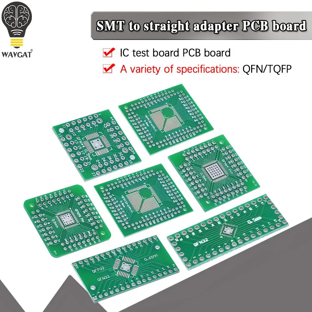 QFN TQFP LQFP FQFP 32 44 48 56 64 80 100 turn DIP/SMD to DIP IC adapter Socket TSSOP SOIC SSOP Board Converter Plate 0.5mm 0.8mm