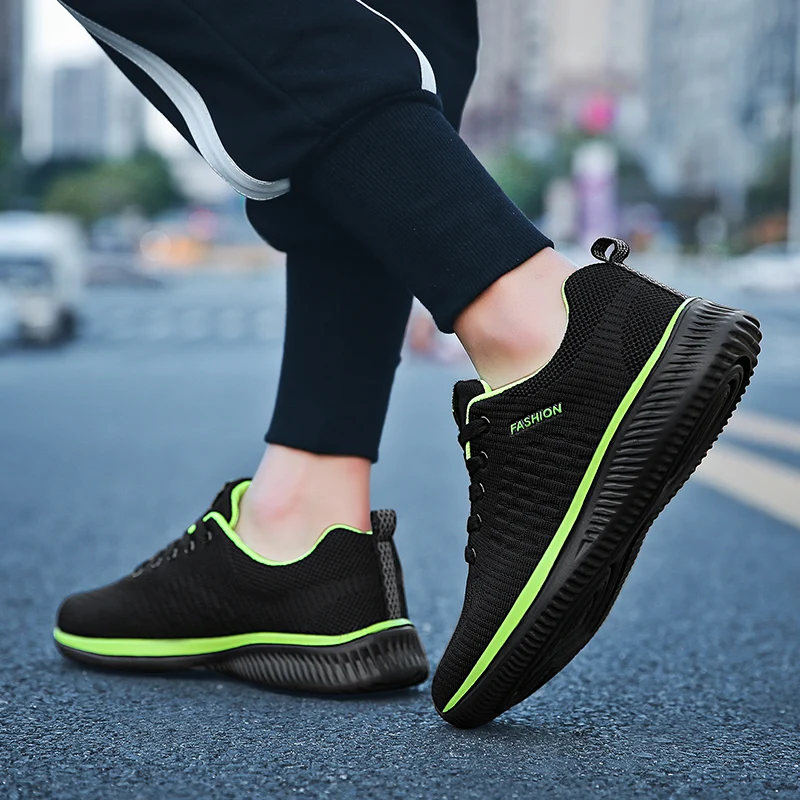 Hot Sale Cheap Men Shoes Light Sports Shoes Men Women Black Knit Sneakers Big Size 48 Breathable Casual Walking Shoes Zapatillas