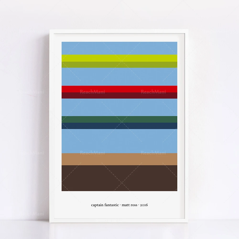 Affiche de film alternative d'impression de palette minimaliste | Style Polaroid